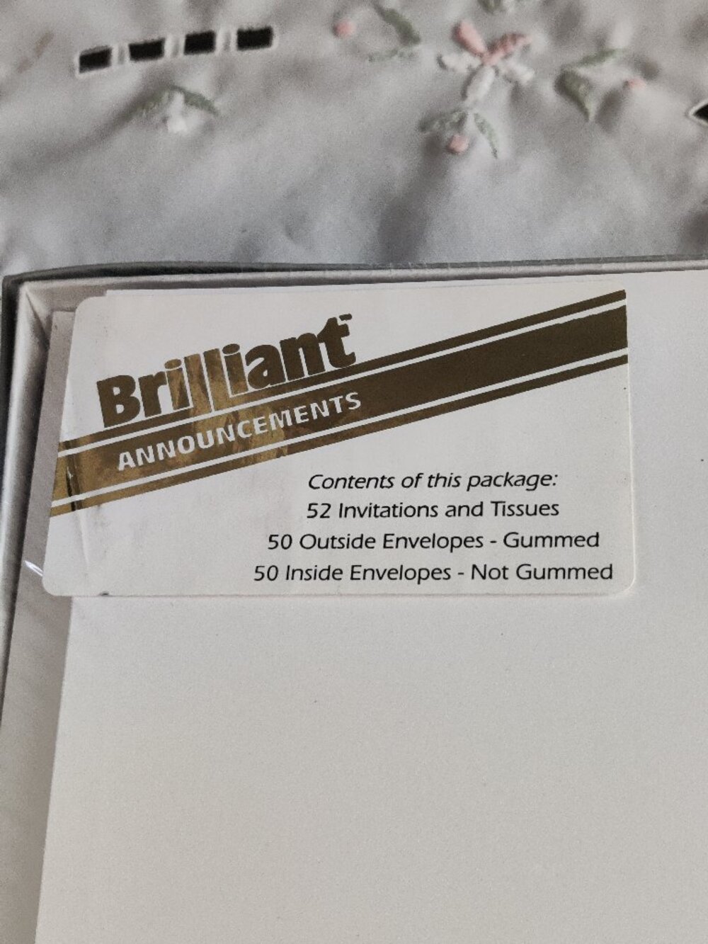 NEW SEALED Williamhouse Brilliant Announcements Nu-White Embassy #303 50 Sets